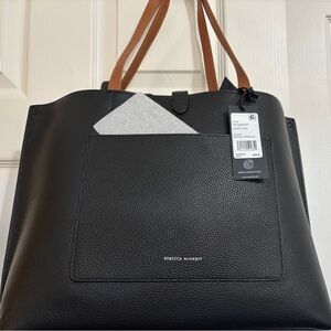 NWT Rebecca Minkoff Black and Tan Megan Tote Bag